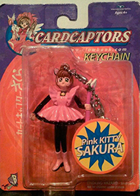 Cardcaptors Trendmasters Pink Kitty Sakura Figure Keychain