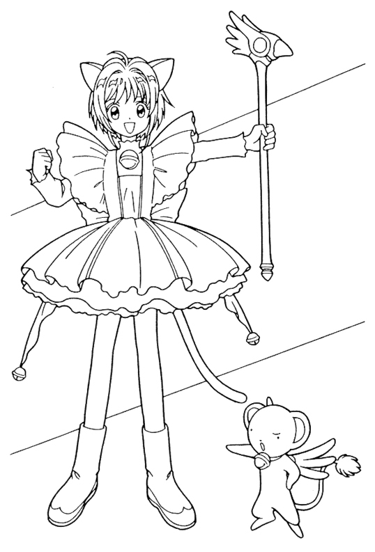 card captors coloring pages